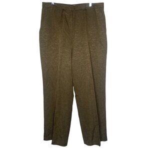 Judith Hart Collection Womens Size 16 Silk & Linen Blend Green Dress Pants